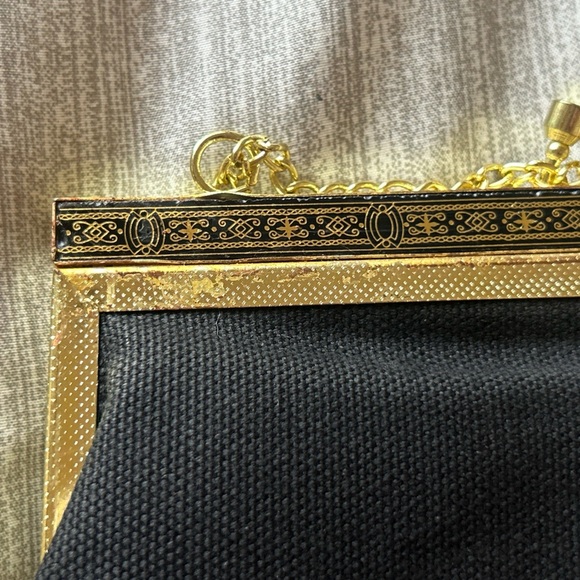 NWT Vintage Ronte Of Beverly Hills Floral NeedlePoint Purse With Gold Chain - Picture 11 of 11